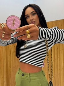 top w paski la milla czarny sabado shop